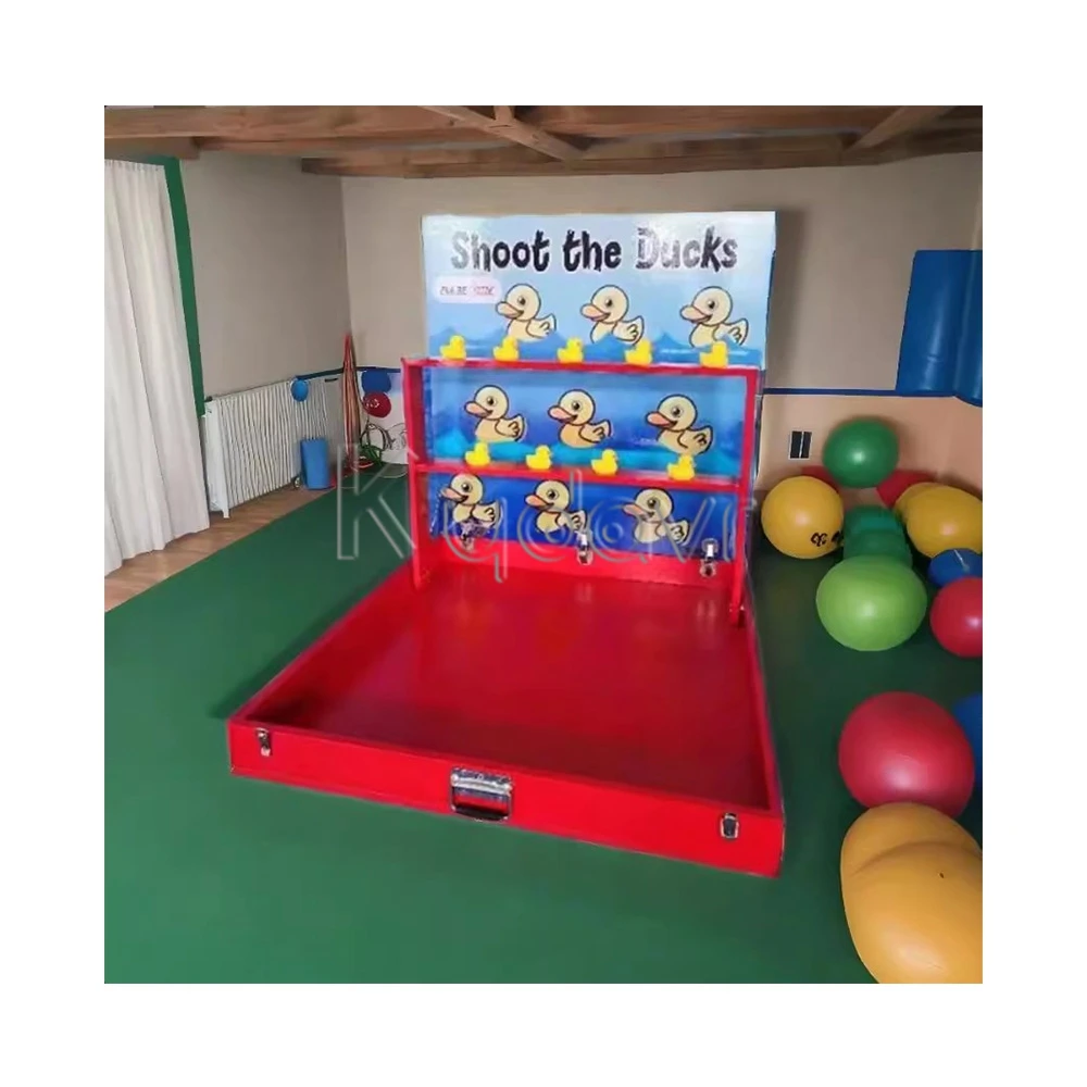 Amusement park carnival booth shooting game activities props interactive throw ball hitting duck games for children