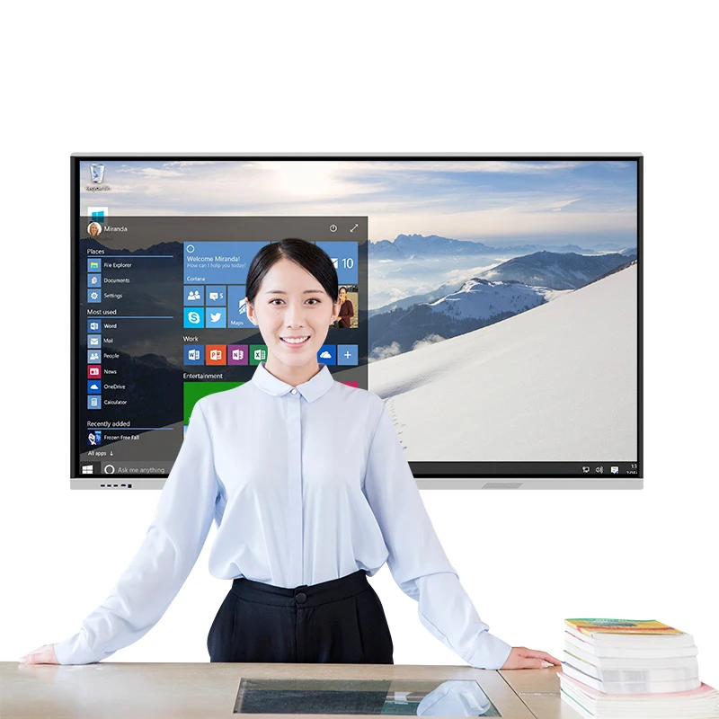 55 65 75 86 98 inch smart board interactive whiteboard 4K electronic lcd touch tv for classroom