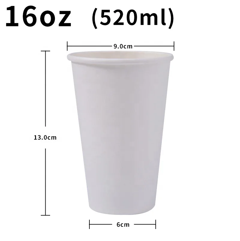 100% biodegradable material Paper Cup with or without lid custom logo custom printing
