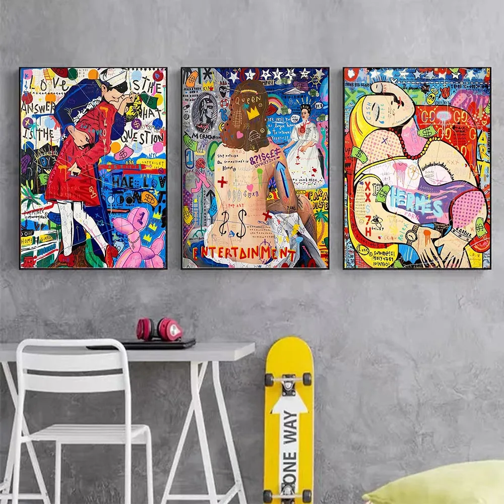 Modern Home Decoration Print Street Art Canvas Paintings Naked Women Poster Pop Art Graffiti