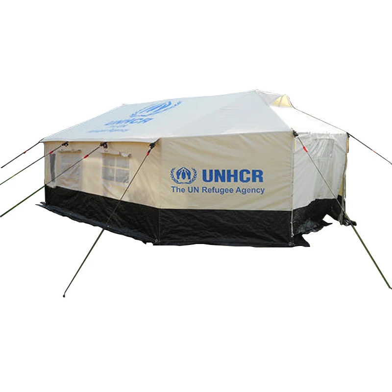 Aosener OEM, стандарт 4x4 м, белый цвет, Китай, палатка для оказания помощи при стихийных бедствиях, ООН, Агентство по оказанию помощи беженцам, палатка для перемещенных лиц