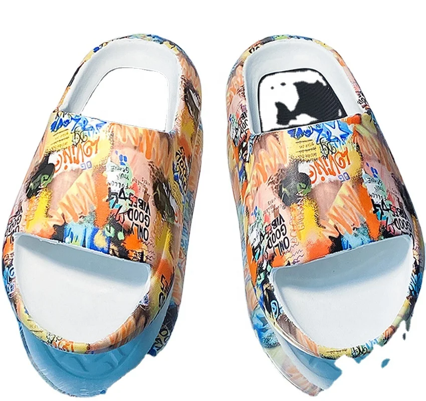 Colorful print EVA slippers high quality thick sole soft EVA slippers hot sales EVA slippers for men&women