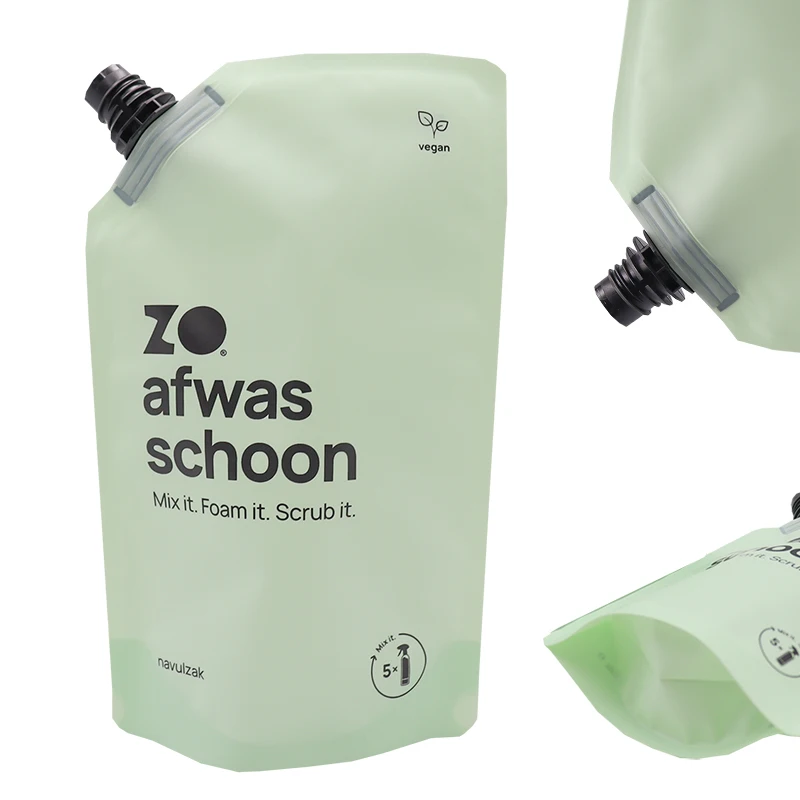 Custom Logo Reusable Spout Pouch Bag Drink Pouch With Spout Packaging Liquid Pouch Shampoo Refill Sub-packaging