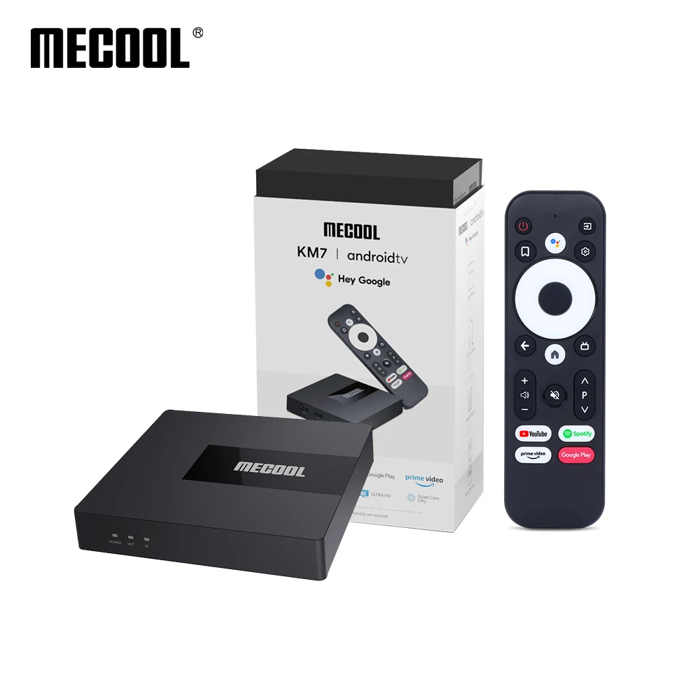 Новинка 2021 сертифицированная Google ТВ-приставка MECOOL KM7 Amlogic S905Y4 Android 11 2 4 ГГц 5 двойной Wi-Fi BT Smart TV