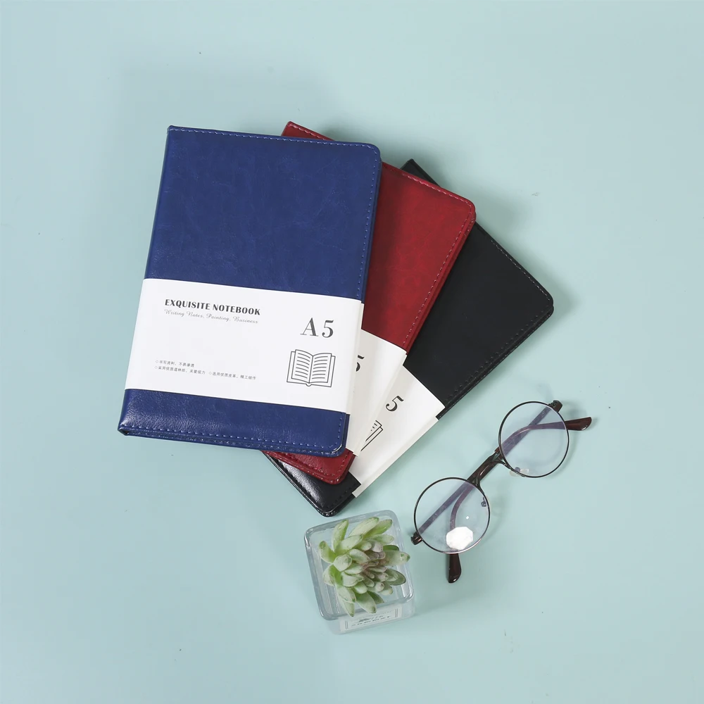 Promo Wholesale Business Luxury A5 Notebook Stationery Business Notebook Customized Business Leather Notebook