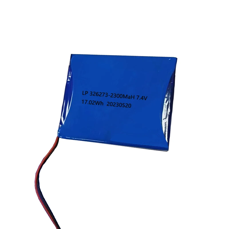 ODM OEM battery  7.4V 2300mAh Model 326273 for   Rechargeable products  2S1P Lipo batteries