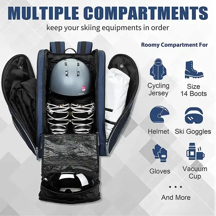 2023 Wholesale Hot Sale Ski Equipment Figure Skating Bags Ice Shoe Boot Outdoor custom Ski Bag Outdoor Travel Storage Backpack