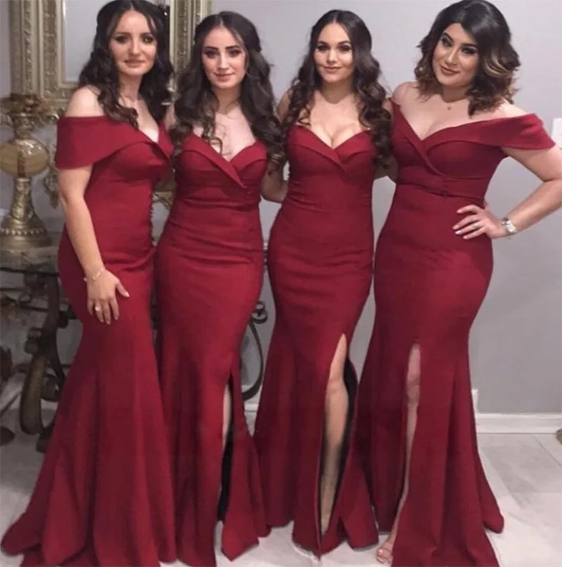 2023 High Quality New European and American V-neck slash dress evening dress wedding dress for women