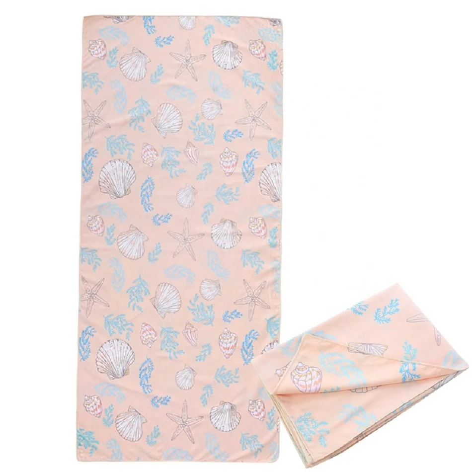 Wholesale Towel Blanket Printing Beach Towel Adult Swimming Microfiber Rectangle Sustainable Beach Towel for Hot Season