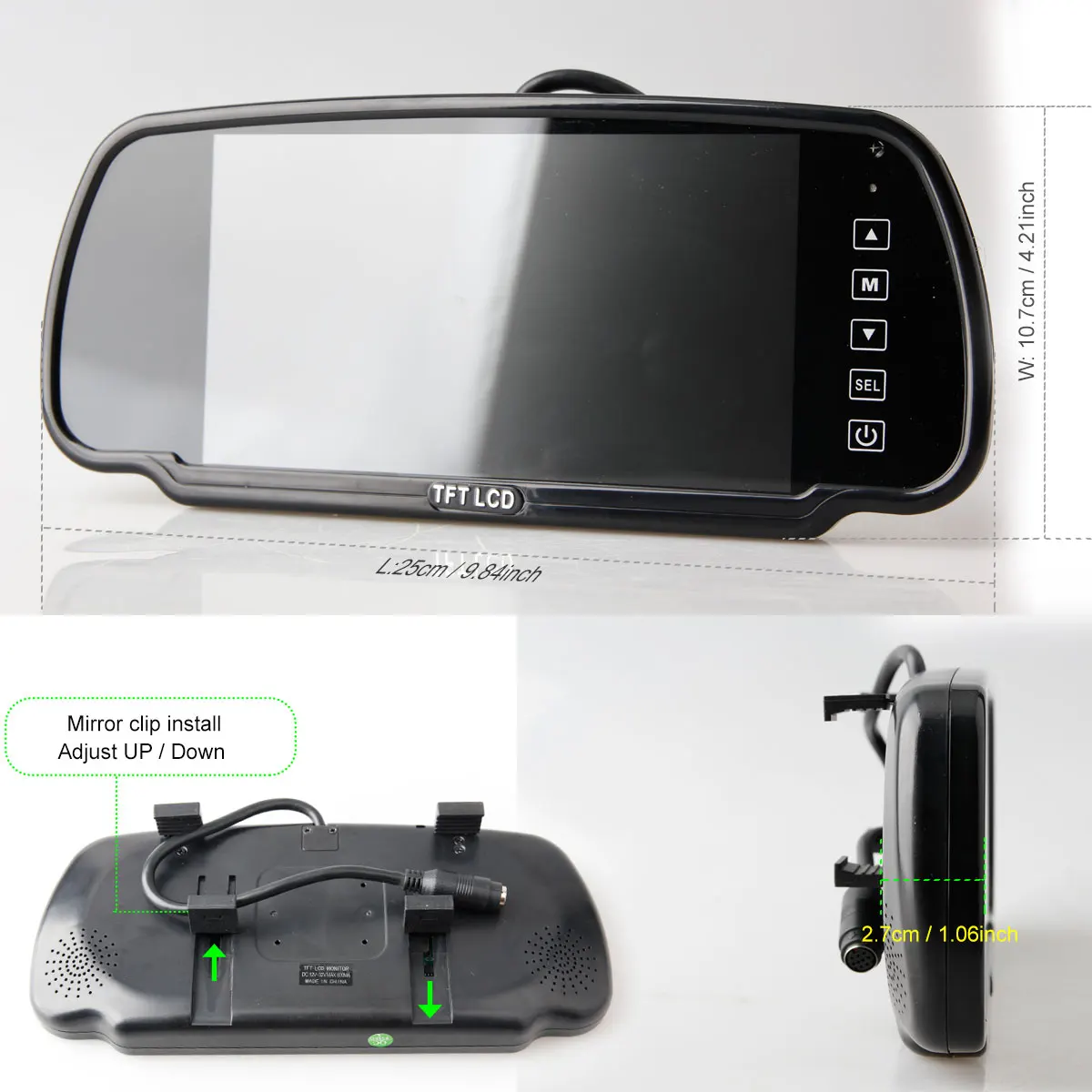 RV Motorhome 7 Inches TFT LCD Monitor Twin Lens Van Backup Dual Reverse Camera System Dual Camera for Truck