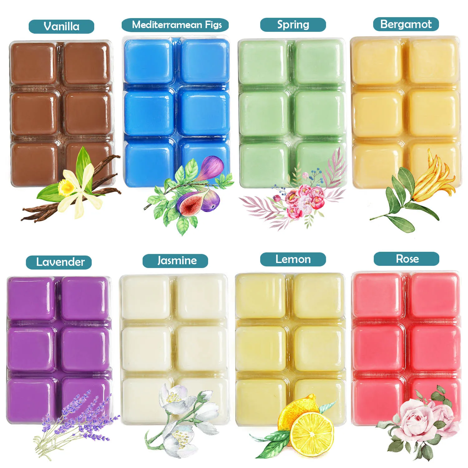 
supplier office scented cube wax melts tarts for electric burner with packing box fragrance wax 