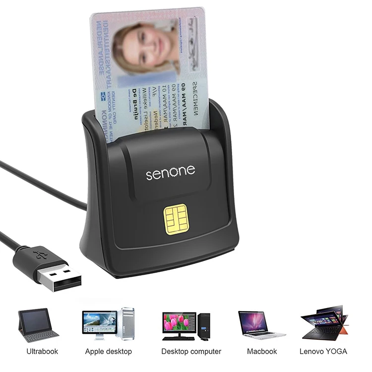  Usb 2.0 Smart Credit Card Reader For Sim/ Ic/ Id/ Sd/credit