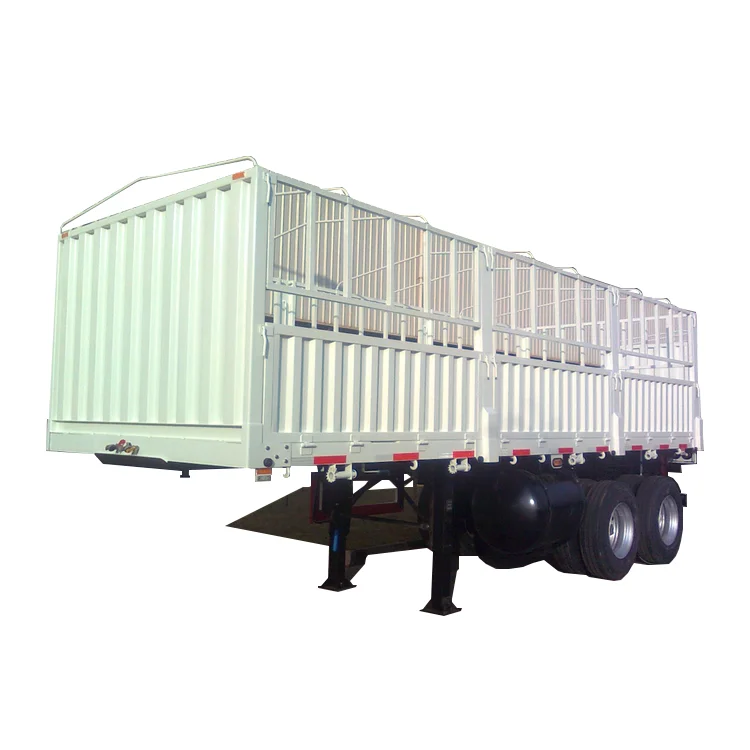 JINMA 3 Axles Heavy Cargo Transport Side Fence Semi Trailer Fence Truck Trailer For Guyana