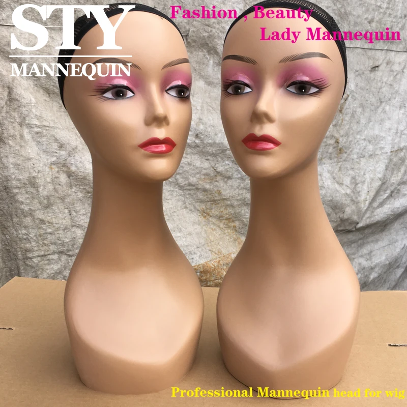 smiling mannequin for wig display realistic female brown mannequin head realistic mannequin female head