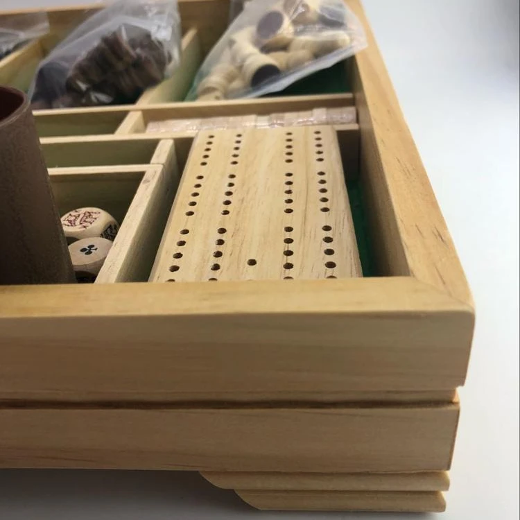 
7 in 1 wood chess table antique,,portable chess sets for family games 