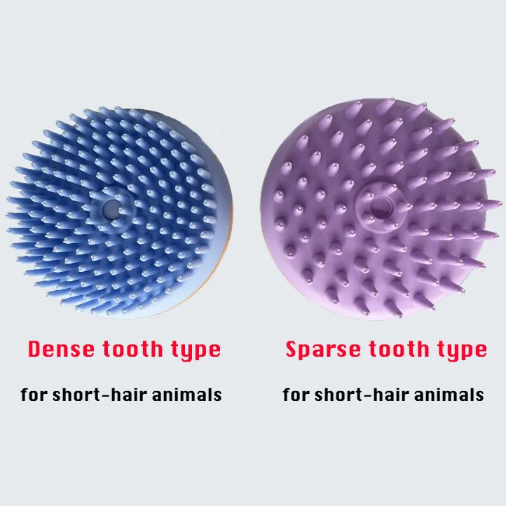 Soothing Massage New Grooming Pet Shampoo Brush Dog Grooming Brush Comb with Soap and Shampoo Dispenser