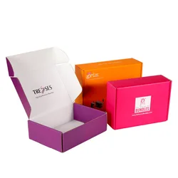 Custom printing kids shoes packaging corrugated paper box lingerie hat scarf clothing gift paper packaging boxes