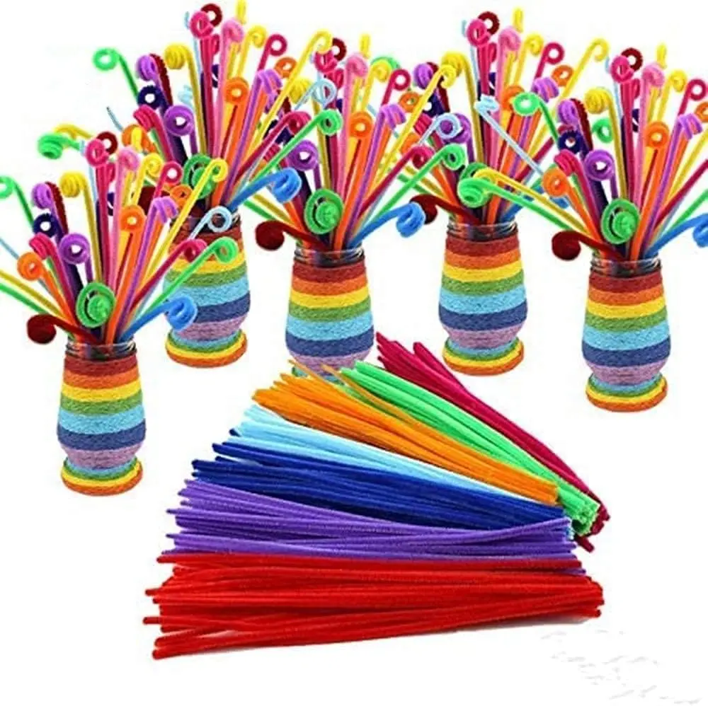 Fuzzy wires pipe cleaner  Colors Chenille Stems Colorful Craft Pipe Cleaners DIY For animals Art Low MOQ