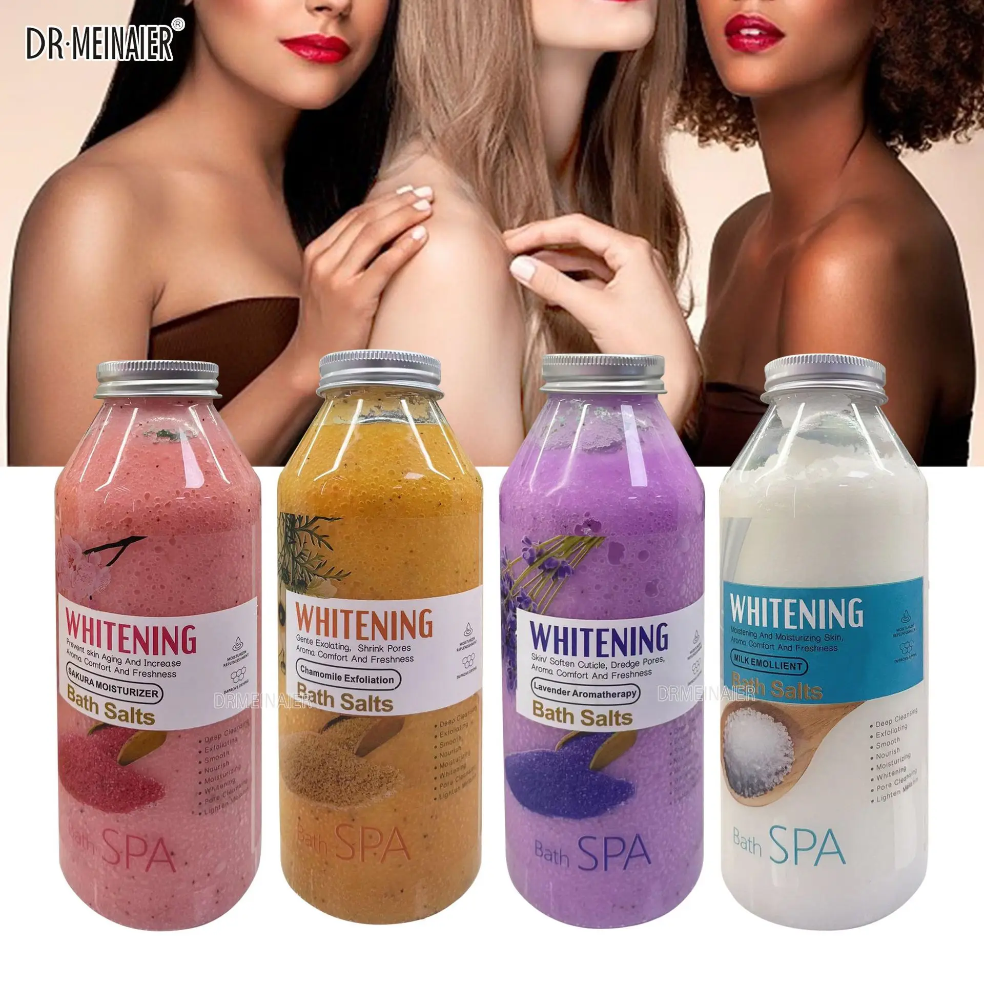 Hot Sale  Milk Sakura Body Scrub Deep Cleansing Skin Whitening Exfoliating Moisturizing Body Bath Salt