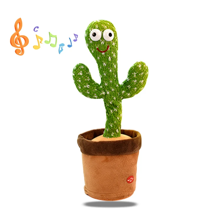 Cute Electronic Shake Talking Dance Singing Plush Doll Cactus Musical Dancing Cactus Toy