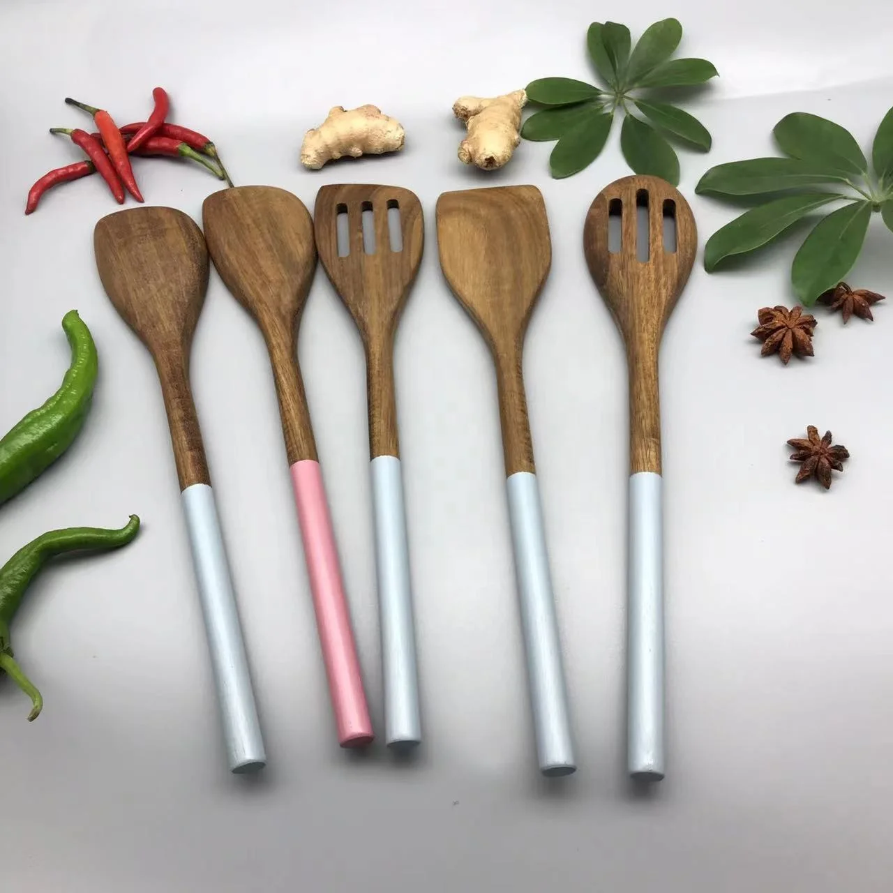 wooden cooking  spatula , folks