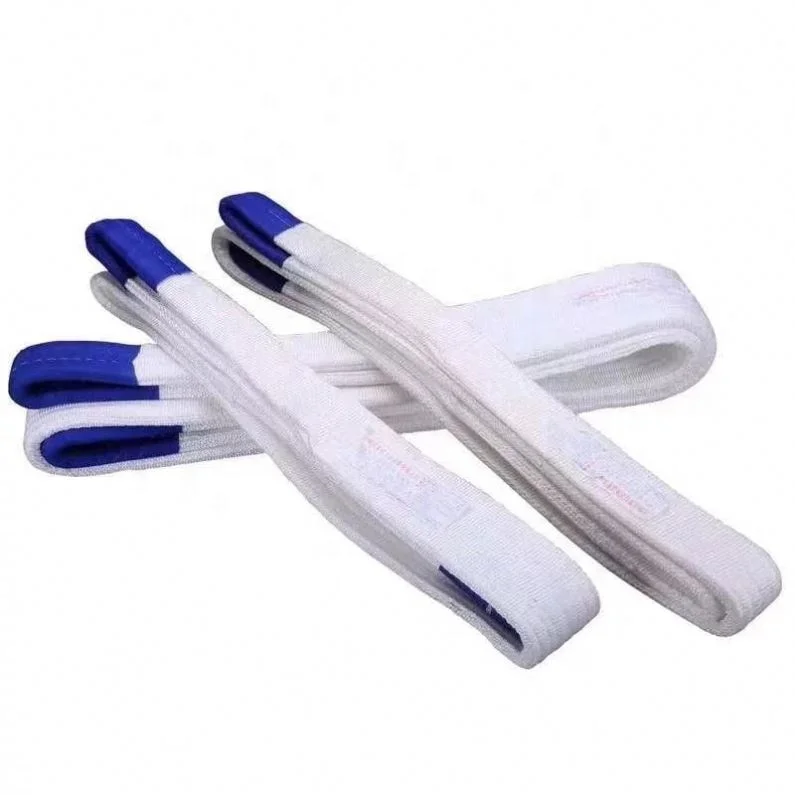 
White flat sling widened sling trailer rope 1-2 tons wear-resisting lifting belt 