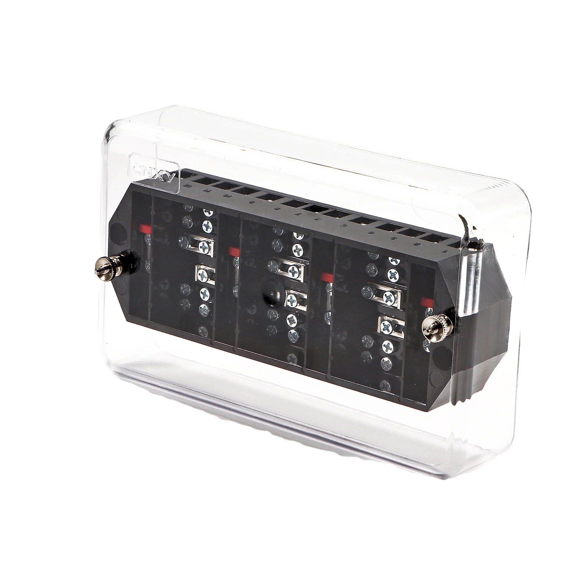 Black Bakelite 3 Phase test Terminal Block With Transparent Cover