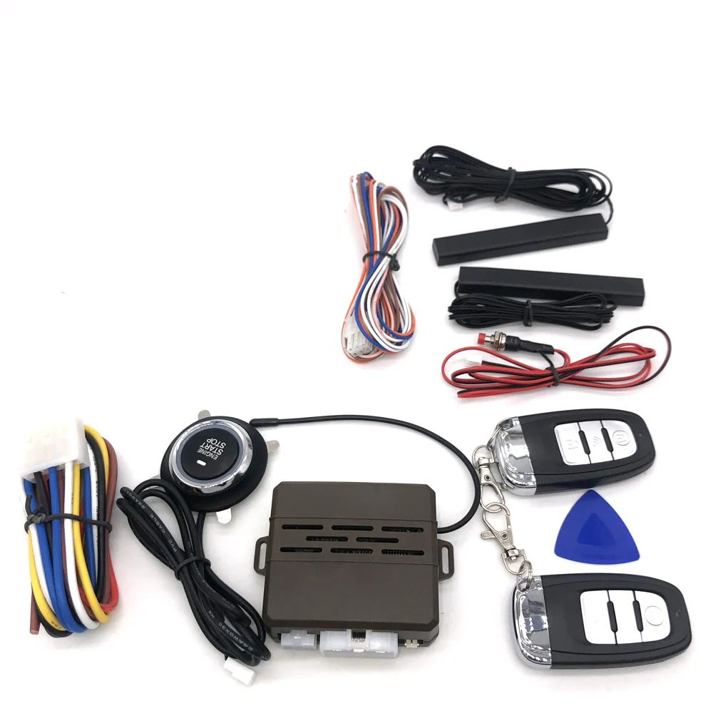Wholesale Auto Passive PKE Keyless Entry System Alarm System with Push Button Start Stop 12V Mobile Phone APP Start Engine