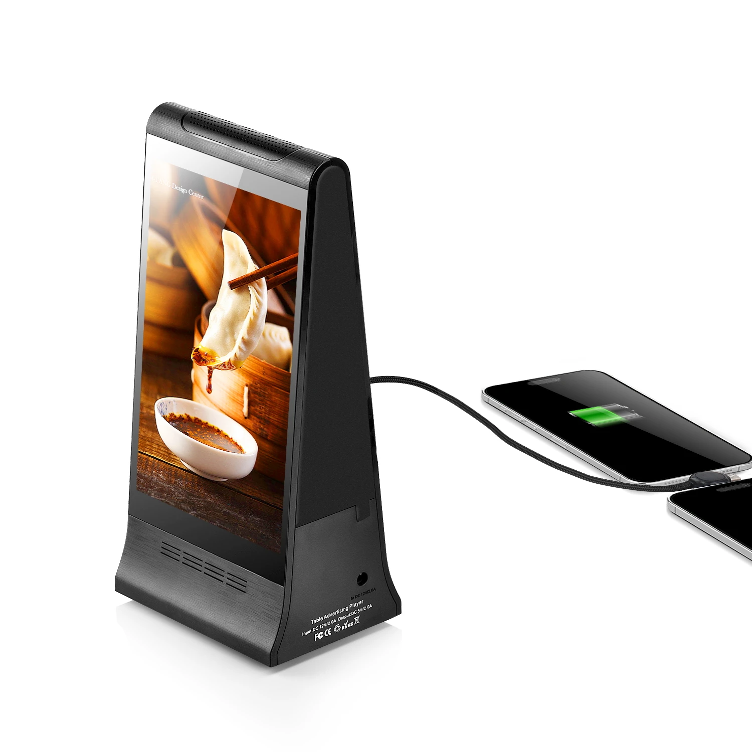 Hot-selling FYD-868 PLUS X double side 8 inch LCD touch screen android 8.1 wifi digital signage display table menu display