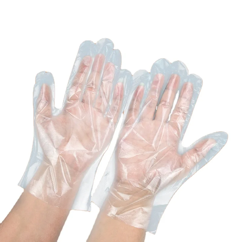 100PCS Commercial PE Disposable Gloves Food Catering Crayfish Transparent Plastic Thickening Gloves