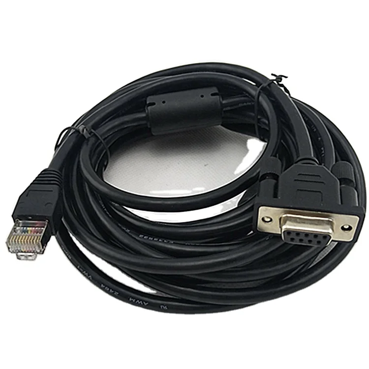 D-SUB 9 pin Женский к RJ50 мужской DB9P 10P10C кабель с двойным Ferriter Cors пользовательский управления
