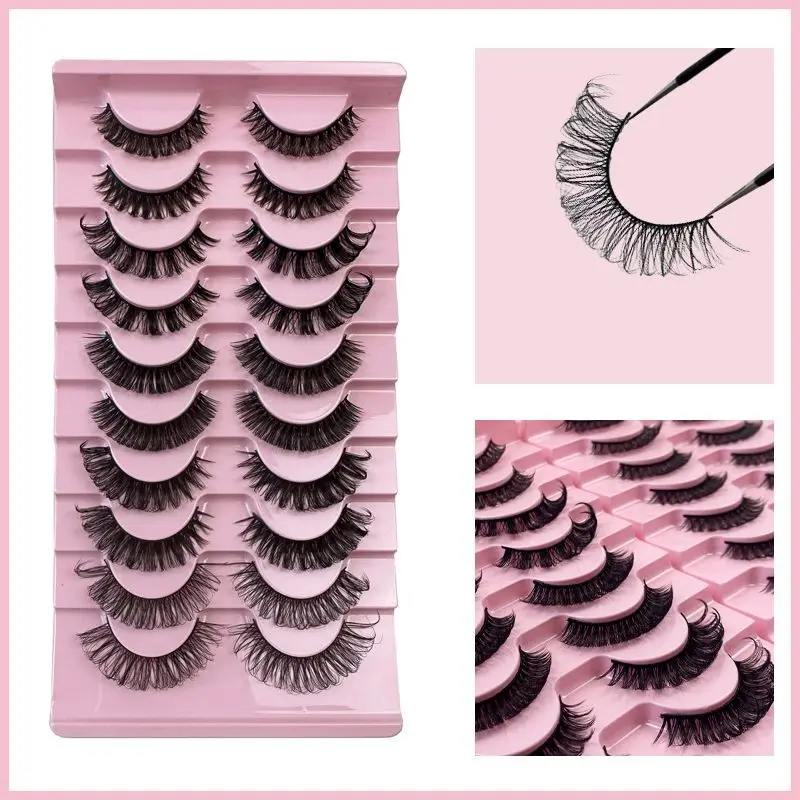 Applicator Eyelashes Manufacturers Magnetic Segment Curler Container Wholesale Human Hair Self-adhesive False Eyelashes