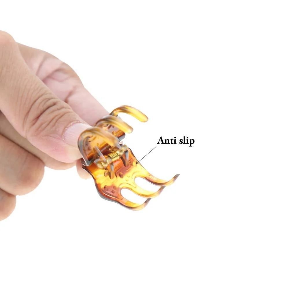 Women Crystal Plastic Hair Claw for Thin to Medium Thick Hair Beauty Basic Small Fashion Clips