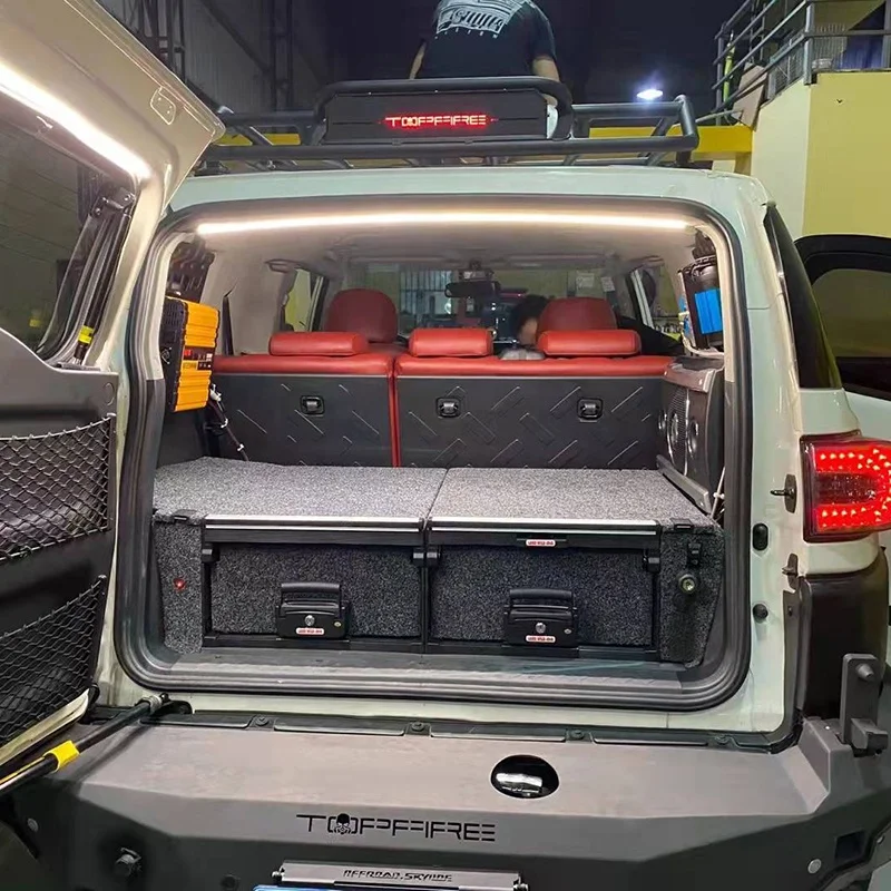 4x4 Cars Interior Upgrade Cargo Drawer For FJ Cruiser Lock Car Drawer