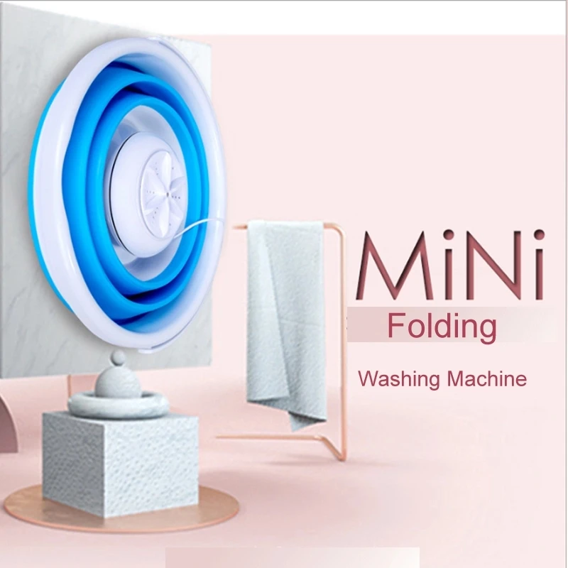 2021 Hot selling ultrasonic washing machine Mini folding washing machine for travelling and home use