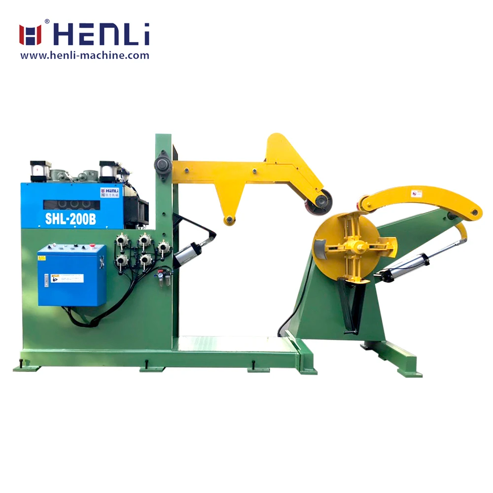 New type automatic 2 in 1 thick coils unwinder flattener machine for caster hardware stamping production line