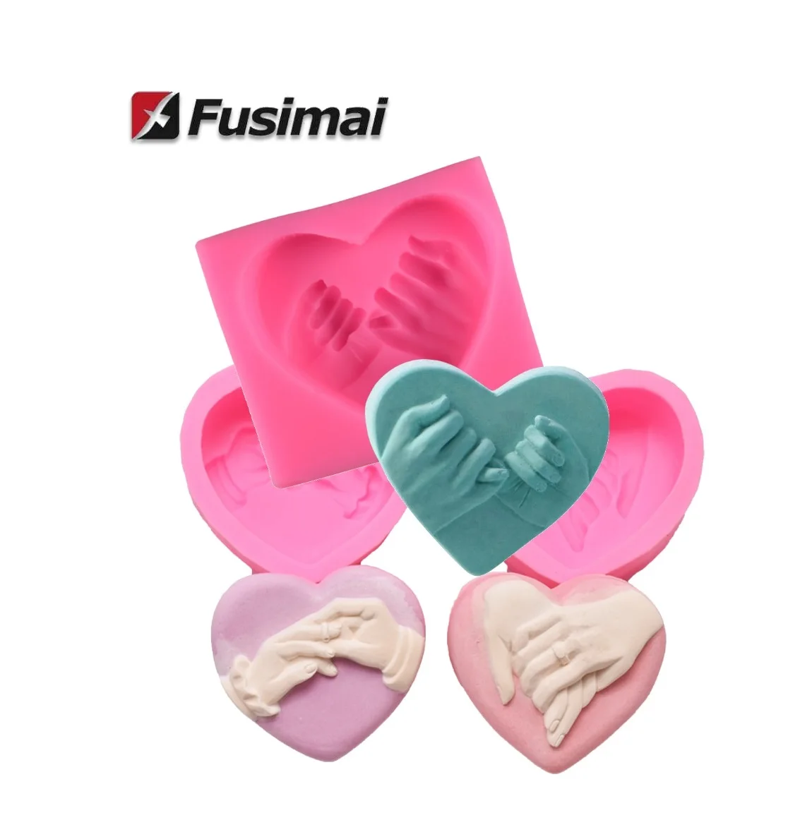 Подарок Fusimai в форме сердца, силиконовый 3D лосьон, молдинг, силиконовая форма для рук в форме сердца