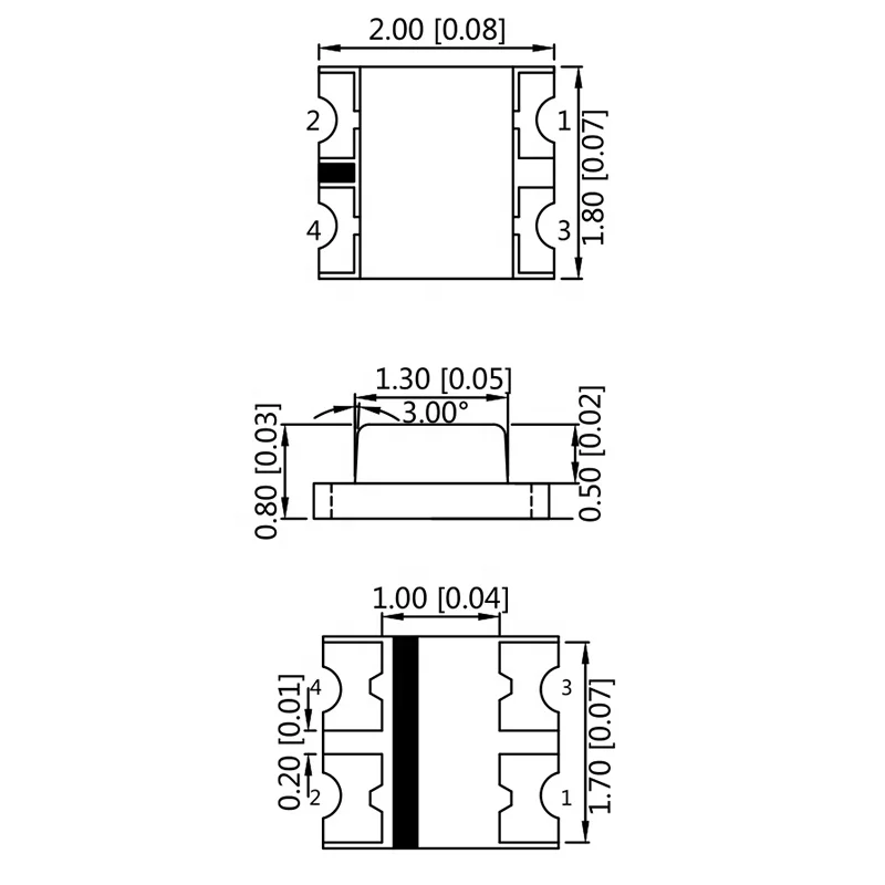 High-Performance 0805 SMD LED - Dual-Color Blue & Green for Enhanced Lighting Solutions