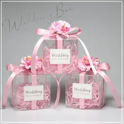 Custom Mini Folding Plastic Waterproof Tool Box Blank  Packaging Box Transparent Pet Clear Pvc Box for Candy