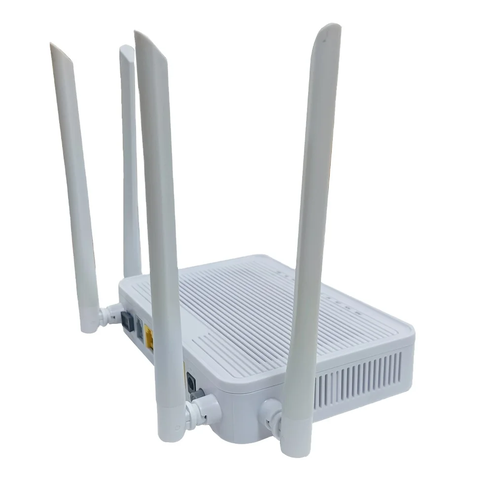 Заводская распродажа 4 GE XPON ONU белый двухдиапазонный Wi-Fi 2 4G и 5G Антенна 1 интерфейс волоконно-оптический модем