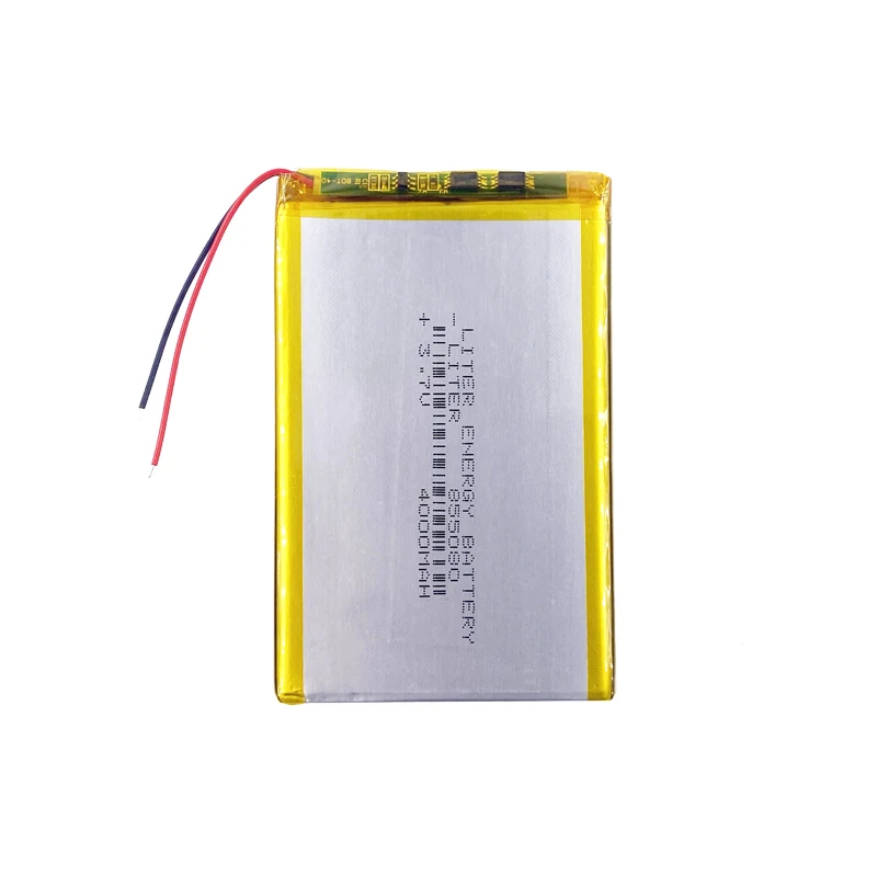 Литий-полимерный аккумулятор 855080 3,7 в, 4000 мАч, Ce Liter, энергетическая батарея, принимаем заказы OEM, 500 раз