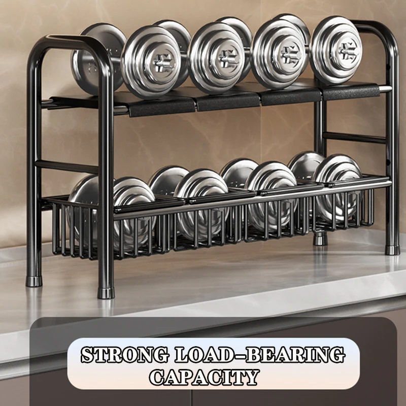 Kitchen Under Sink Organizers Rack 2 Tier Scalable Holder cookware pot storage rack multifunction basket racks