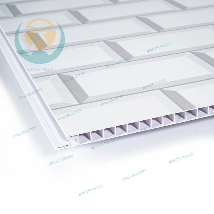 Waterproof 1.2 m  x 2.4 m PVC  wall panel for interior wall decoration in mat brick finishing
