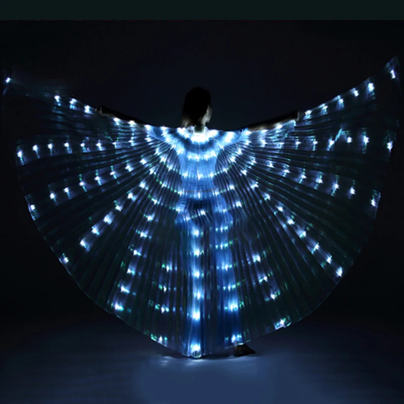Fluorescent butterfly Wing Adult clothing Adult dance Cloak LED luminous dance skirt Belly Dance Costume