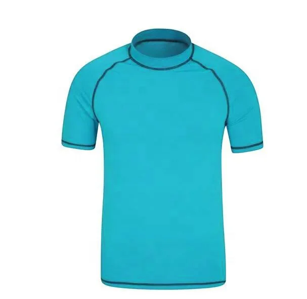 good quality short lycra surf shirt swimming mixed color durable summer surf rash guard