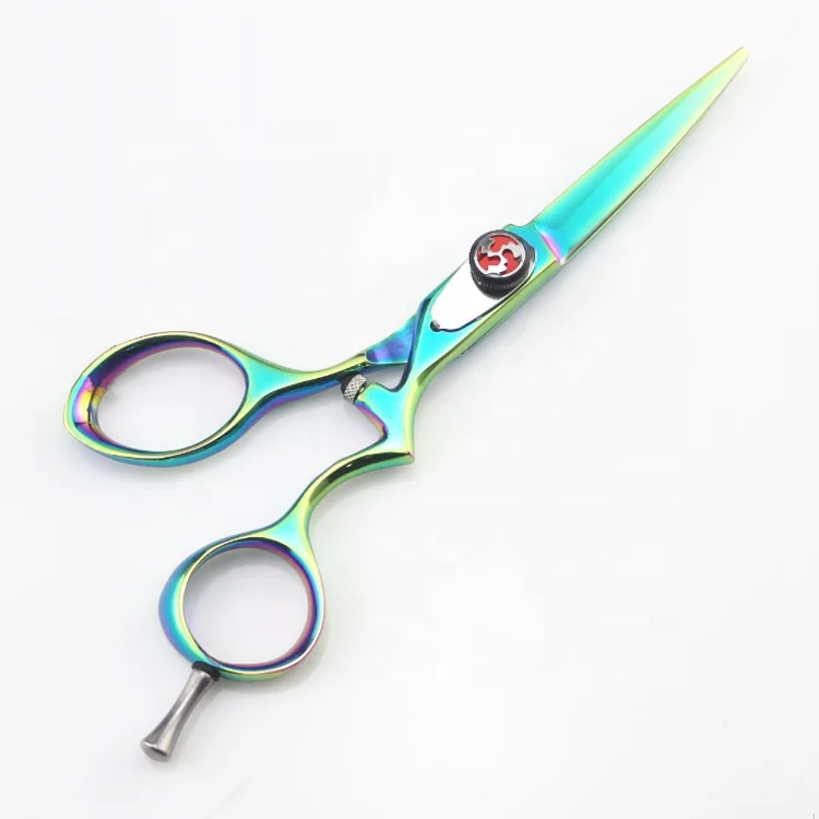 Titanium Coating 5.5 inch Japanese 440c Hair Scissors Professional