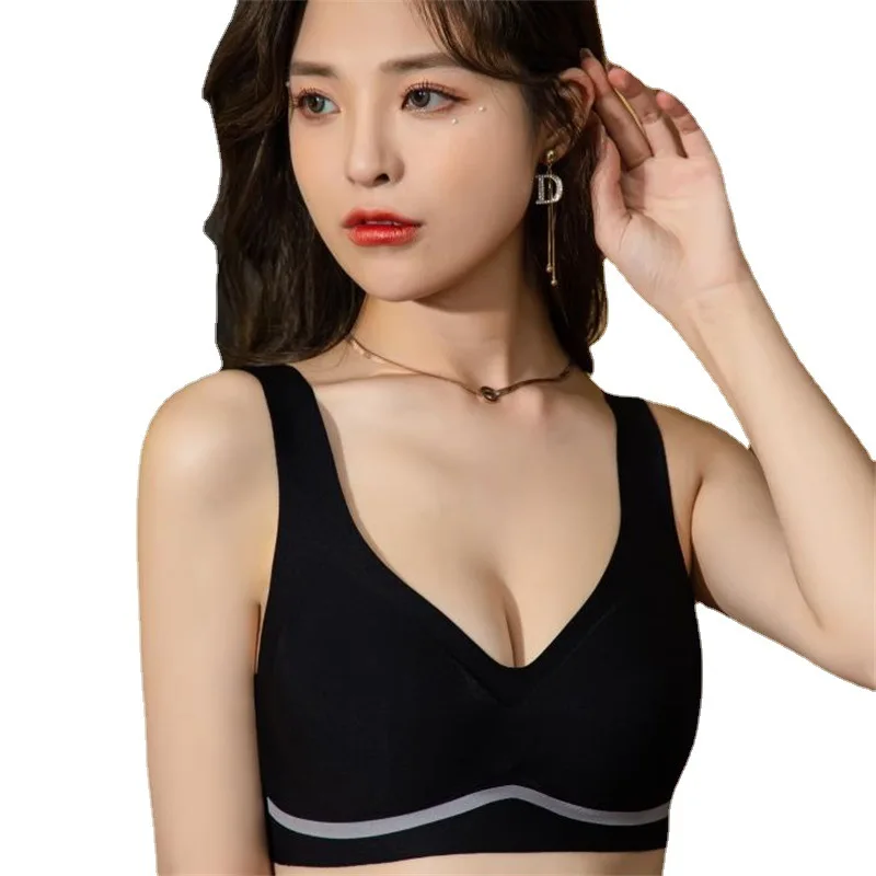 Fashion 2022 Women Belly Dance Girls Seamless Underwear Chest Gathered Vest Sports Yoga Thin Latex Sexy Bra