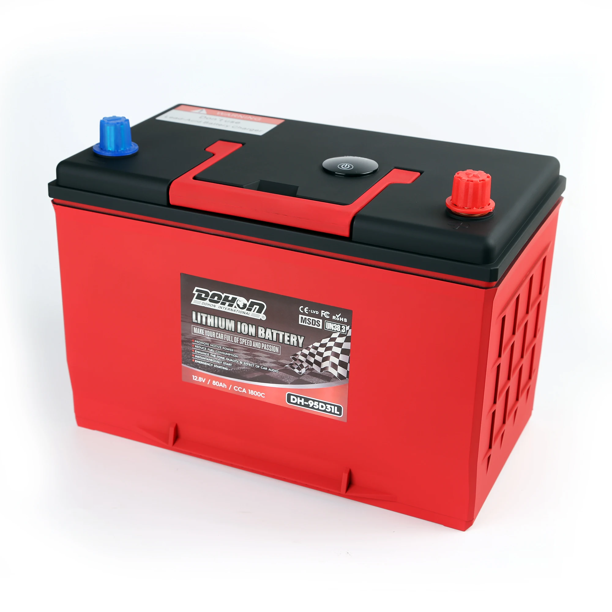 95D31L/R 12volt lithium battery /car audio lithium battery for boat cracking  with BT inside