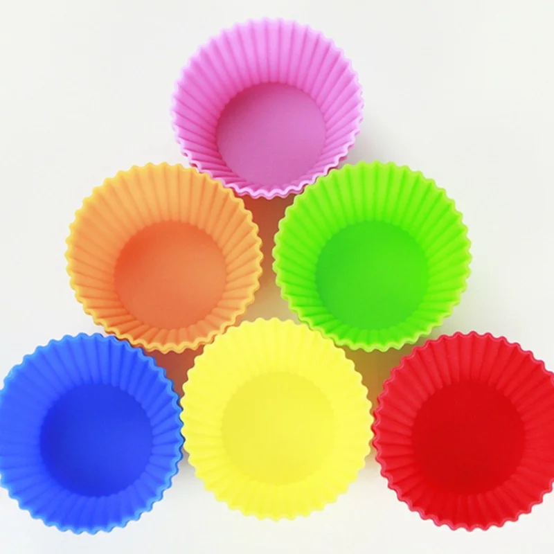 Youngs YS-DGM200 hot selling Reusable Silicone Baking Cups Muffin Liners Pack of 12 Multicolor silicone cupcake mold set