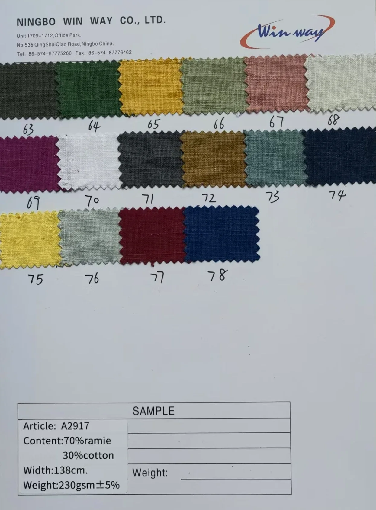 Ramie/cotton fabric in stock.Hot selling hemp two-tone chambray style colorful cotton soft yarn dyed slub linen shirting fabric